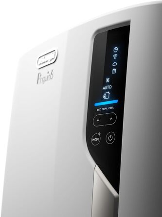 De'Longhi Pinguino PAC EM82: мобільний кондиціонер для приміщень до 80 м³, 9.400 BTU, 2,4 кВт, 24-годинний таймер, білий