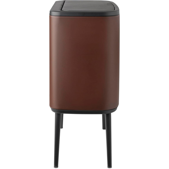 Сміттєвий відер Brabantia Bo Touch Bin на 36 л, металевий, з двома внутрішніми відрами (11л + 23л), колір Mineral Cosy Brown, 54 x 32 x 68 см