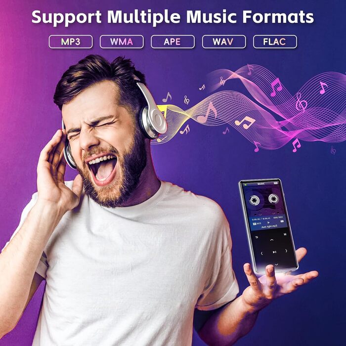 MP3 плеєр HiFi WALKER M7 128GB з Bluetooth 5.0, 2.4