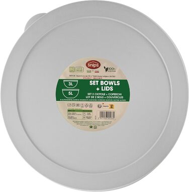 Набір салатниць 2 шт. з кришкою SNIPS | 3 + 5 л | Італія, без BPA