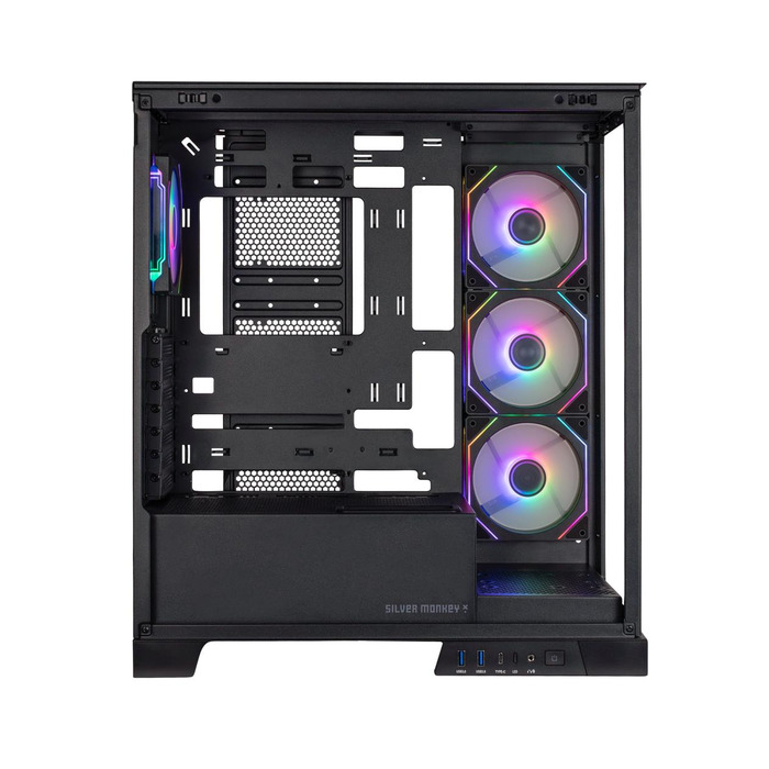 Корпус для комп'ютера Silver Monkey X Pyxis Midi Tower, чорний