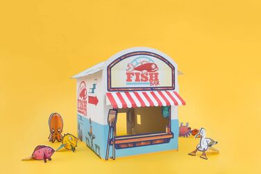 Katzenhaus Suck UK Tank з картону: іграшка, ліжко, аксесуар для котів. Оригінальний подарунок для кота, для дому та вулиці