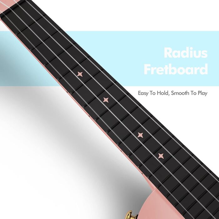 Укулеле Enya Ukulele-Sopran NOVA U Mini - 23 дюйми, рожевий колір, карбон, для початківців, з аксесуарами