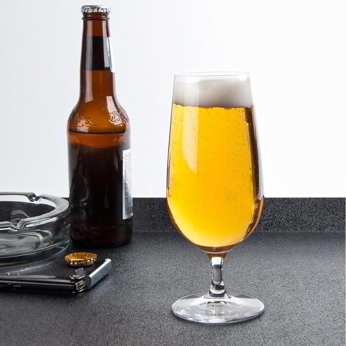 Набір келихів для пива Stölzle Lausitz Grand Cuvée 6 шт, 390 мл – Кришталеві келихи для Pilsner та іншого пива, Німеччина