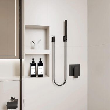 Набір дозаторів для мила Roselee (4 шт.), 500 мл, чорний. Дозатори для душу, шампуню, мила. Пластикові дозатори з воронкою та вологостійкими етикетками для кухні, ванної кімнати.