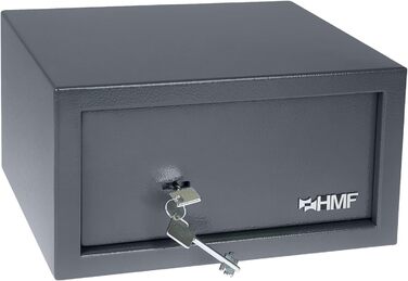 Шафа-сейф HMF 49200-11 з ключем, меблевий сейф | 31 x 17 x 25 см, антрацит