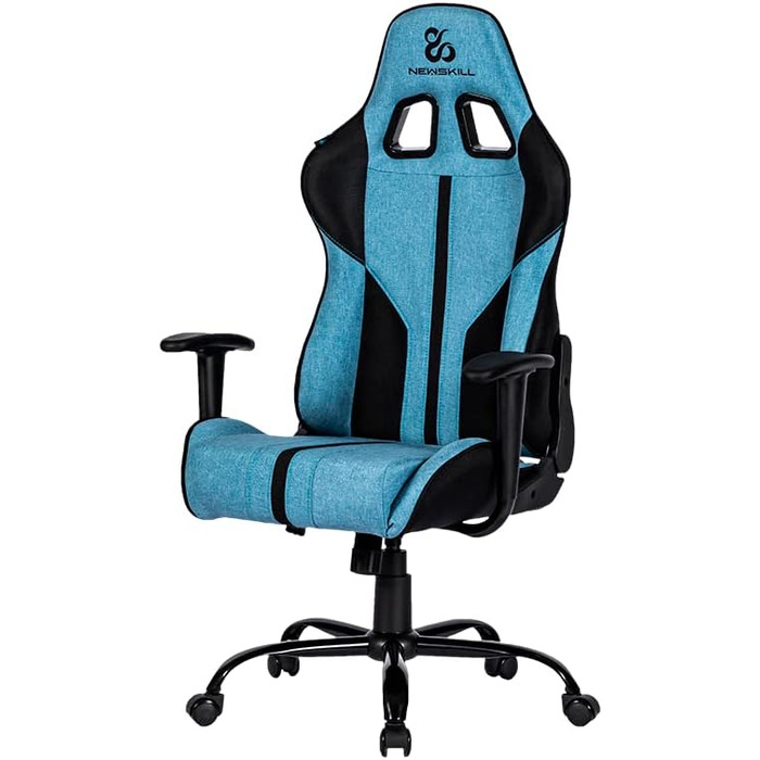 Ігрове крісло Newskill Horus Zephyr, ергономічне, тканинне, нахил 180°, 9 кольорів, синє