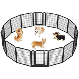 Клітка для цуценят Yaheetech 8-секційна, 100 см, з дверцятами для собак, для дому та саду, складана огорожа-забіг