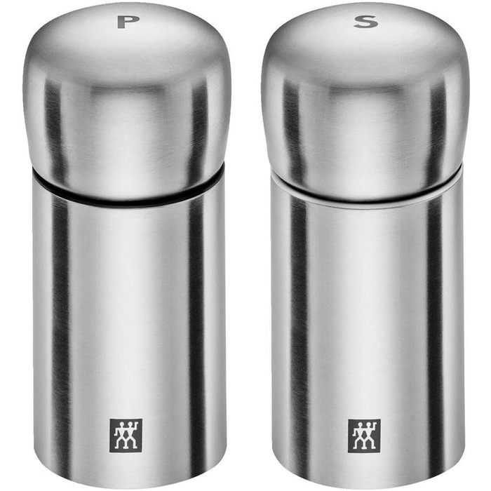 ZWILLING 39500 – 025 – 0 Spices Set 2 Salt and Pepper Grinder Set, Stainless Steel Matte