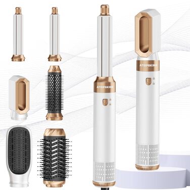Atopskins Pro Air Styler 6 в 1: Фен-щітка, плойка, стайлер для волосся, сушка, укладка, для всіх типів волосся