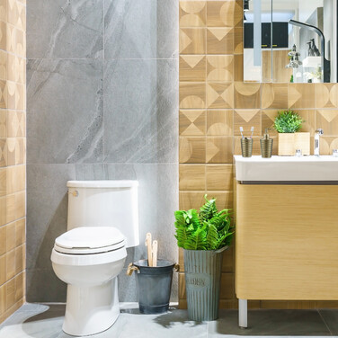 Relaxdays Gold Bathroom Set, 4-Piece, Matte Finish