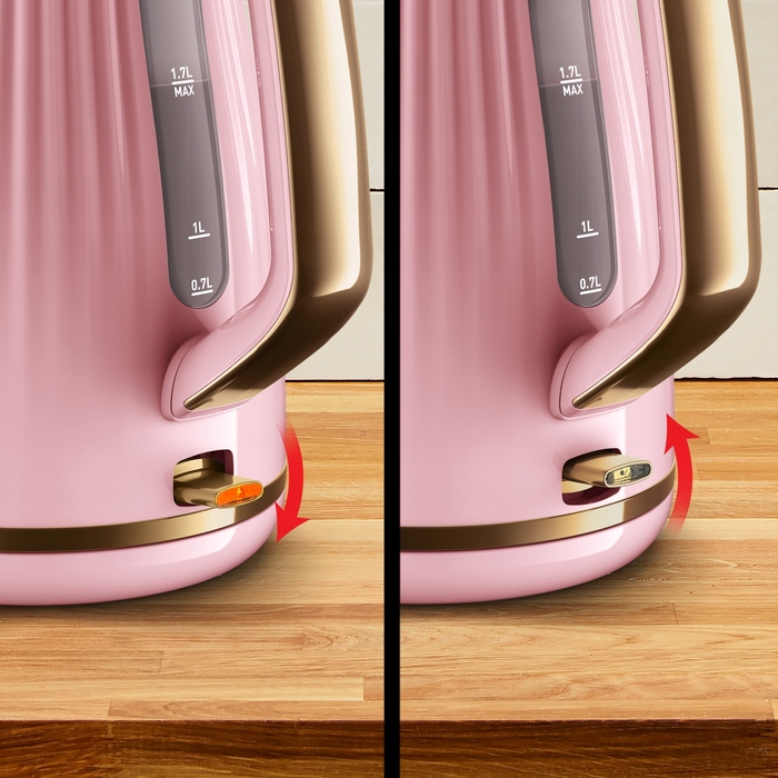 Бездротовий електрочайник TEFAL Loft KO2517, 2400 Вт, рожевий