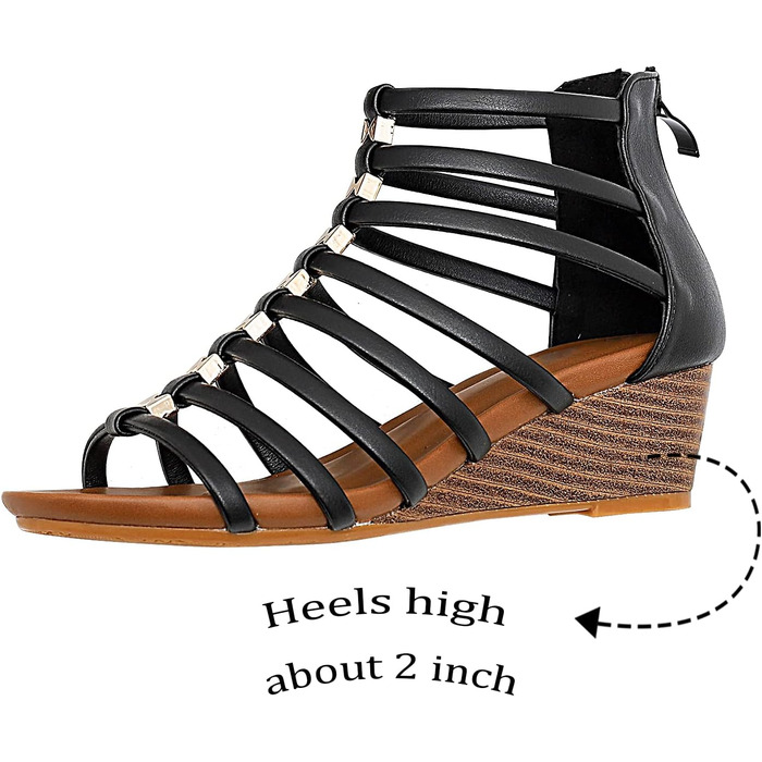 Сандалі жіночі STMAHER Gladiator-Sandalen сріблясті на танкетці, літні пляжні босоніжки 36 EU