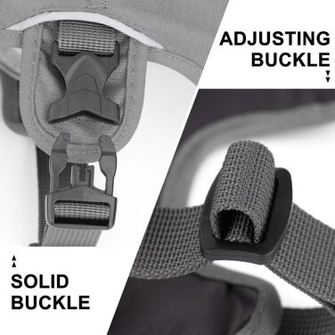 Безпечне шлейка для собак середніх порід Beirui - відбиваючі елементи, без тяги, з м'якою ручкою, водонепроникна, для щоденних прогулянок та тренувань (Сірий), S: обхват грудей 33-69 см, підходить для собак вагою 9-14 кг