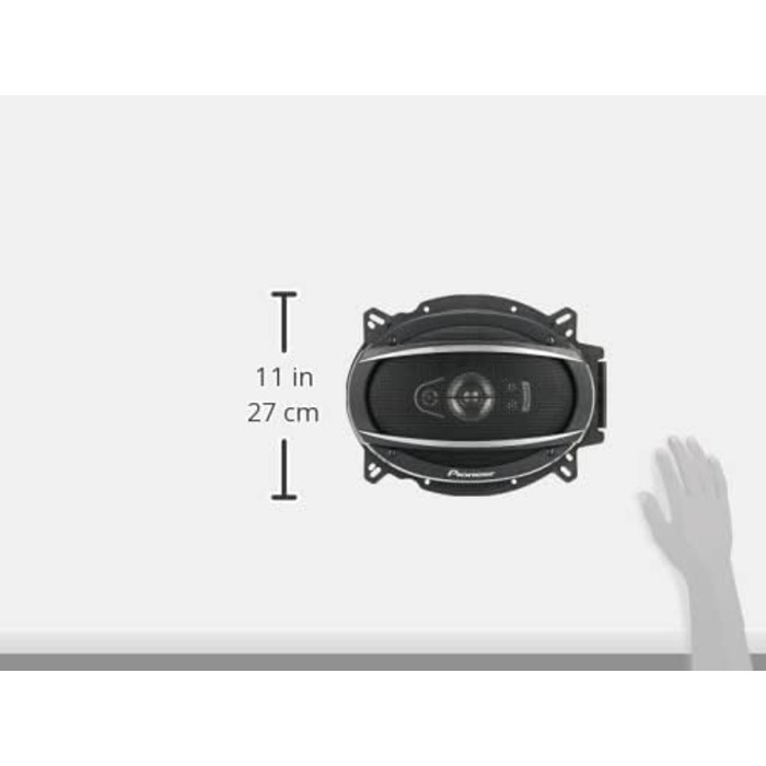 Автомобільна акустика Pioneer TS-A6970F 6x9'', 5-смугові коаксіальні динаміки, комплект з 2-х, потужність 600 Вт, 100 Вт RMS, потужний звук, висока чутливість, монтажна глибина 72 мм, розмір вирізу 153x222 мм, з ґратами