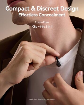 Hollyland Lark M2S Бездротовий мікрофон-лапка з USB-C для iPhone 15/16 та Android, кліпса з титану, Plug-and-Play, шумозаглушення, радіус дії 300 м, 27 годин роботи від акумулятора (2TX+1RX+зарядний пристрій) Чорний