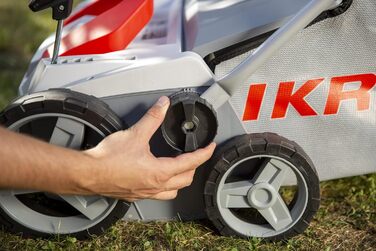 IKRA Elektro Scarifier Lawn Aerator IEVL 1838, 40l Collection Basket, Working Width 38cm, Adjustable Working Depth