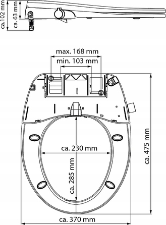 Сідіння для унітазу Eisl 1, біле, MDF