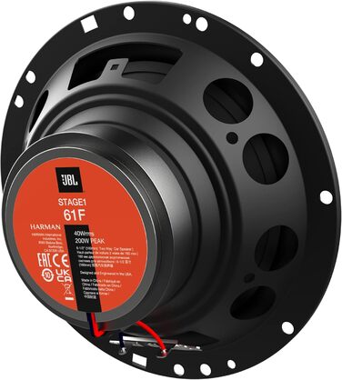 JBL Stage1 61F 2-смугові автомобільні динаміки Harman Kardon, 200 Вт, 40 Вт RMS, комплект 2 шт., 16,5 см (6,5''), чорні