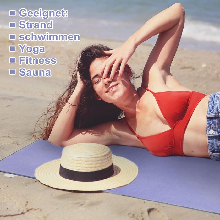 Рушник з мікрофібри Linlook - великий, компактний, швидковисихаючий. Ідеально для спорту, подорожей, йоги, пляжу, тренажерного залу. Розмір: 180x80 см. Кольори: зелений, фіолетовий