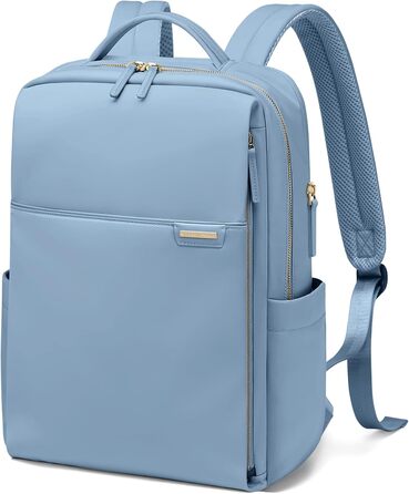 Рюкзак для ноутбука 16 дюймів, водонепроникний, для чоловіків та жінок, ідеальний для роботи, навчання, подорожей та велосипеда (Nebelblau, 16 дюймів)