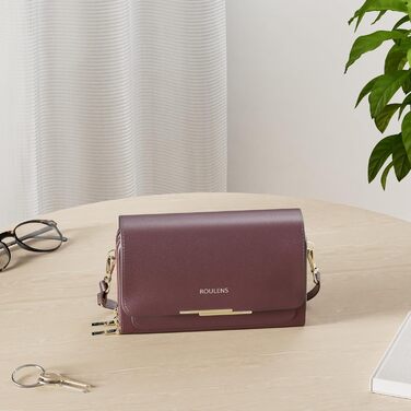 Сумка крос-боді Roulens Klein Handy Burgunderrot з веганської шкіри для жінок: компактна сумка через плече для телефону, документів та карт, регульований ремінець