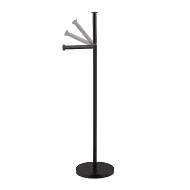 Relaxdays Black Toilet Paper Holder