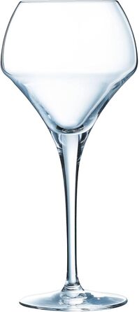 Chef & Sommelier Open Up - Wine Glass 37cl - Set of 6 - Made of Krysta Crystal Glass - Reinforced Packaging - Shine, Transparency and High Durability, Clear