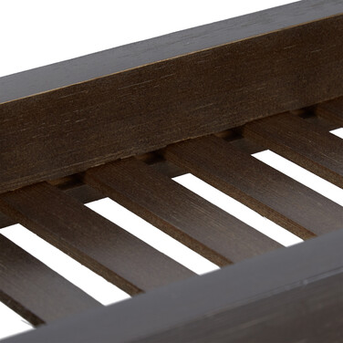 Relaxdays Bathtub Shelf Bamboo Brown Lacquered