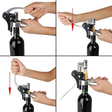 Corkscrew, GWCLEO Luxury Wine Opener with Elegant Gift Box, Sommelier Set with Bottle Opener, Foil Cutter, Wine Aerator, Drip Rings, Wine Stoppers, Wine Pourer, Wine Thermometer, Wine Vacuum Pump