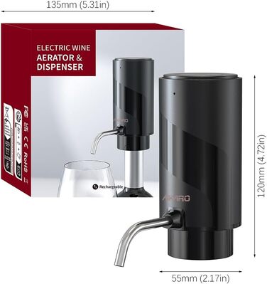 Wine Aerator, Red Wine Decanter, Wine Decanter (Aerator Set) (Electric Aerator)