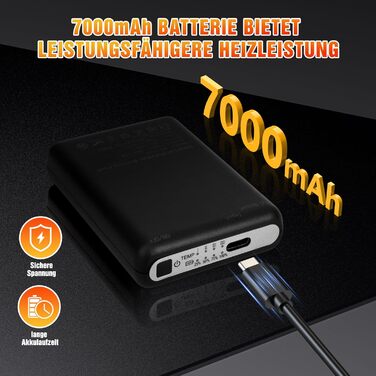 Гріючі шкарпетки для жінок та чоловіків, 7000mAh, 4 режими нагріву, для зимових видів спорту (лижі, піші прогулянки, велоспорт), розмір 36-43