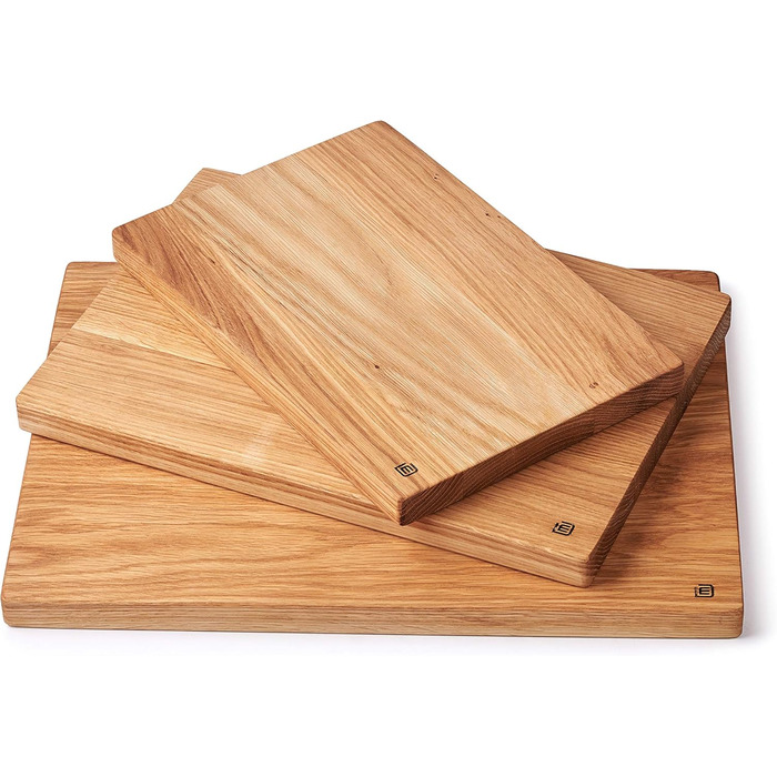 Cutting and Serving Board made of high-quality oak, 40 x 30 cm | Antibacterial kitchen board from Europe | Serving board, breakfast board, solid wood board