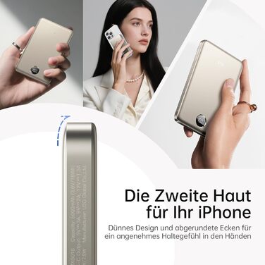 iWALK Powerbank MagSafe 5000mAh з LED-дисплеєм: компактний зарядний акумулятор для iPhone 17/16/15/14/13/12