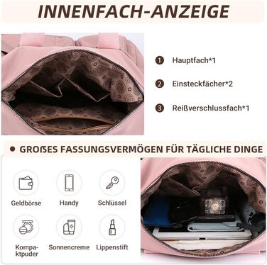 Сумка жіноча DIRRONA велика шопер – містка сумка через плече для міста, роботи, університету та подорожей, рожевий