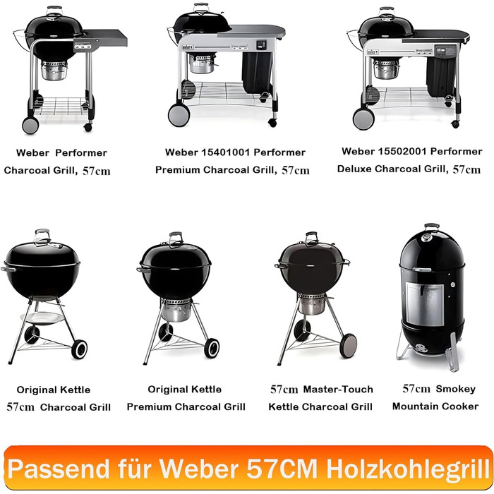 Решітка для гриля з шарніром Vnierxful 7436 для Weber, кругла 22 дюйми, змінна решітка для вугільного гриля, сумісна з Weber One-Touch, Performer, Bar-B-Kettle, BBQ серії
