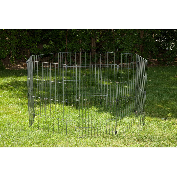 Клітка-вольєр для собак, котів та кроликів Iris Ohyama, 1.7 м², 8 панелей, WPC-24, чорний