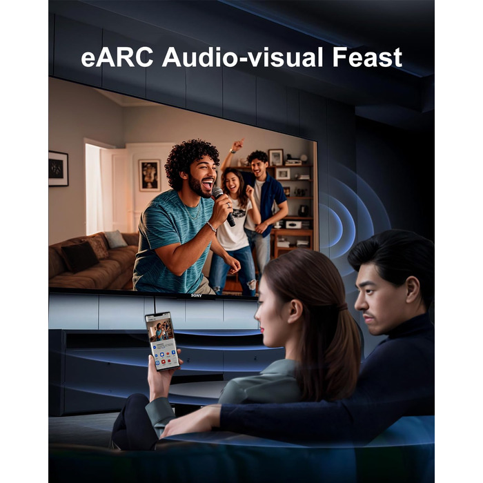 HDMI 2.2 кабель 2м: 16K, 8K, 4K, eARC, HDCP 2.3, HDR10, DTS:X, сумісний з PS5, Xbox, Fire TV