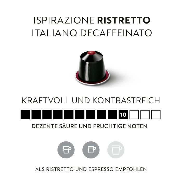 Капсули для кави Nespresso Original Ristretto Decaffeinato, 50 шт. - Темне обсмаження