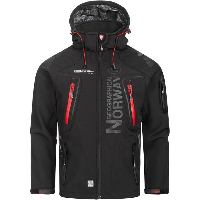 Чоловіча куртка-софтшелл Geographical Norway Tambour, чорна, розмір XXXL