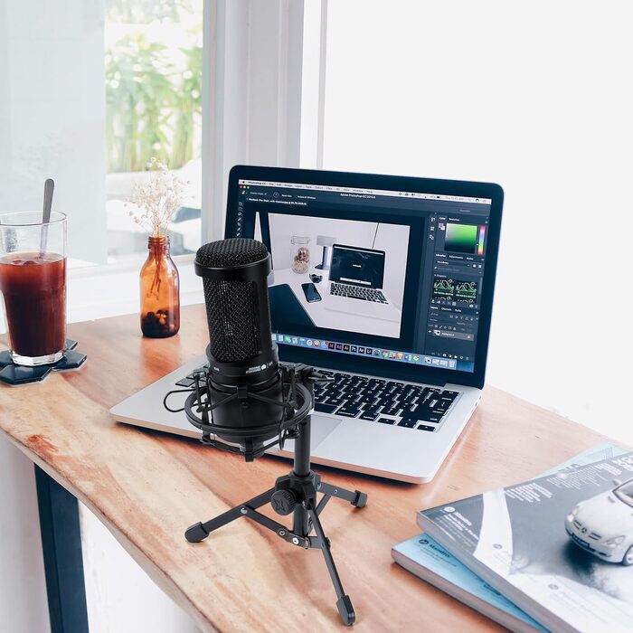 Стійка для мікрофона Geekria: сумісна з ATH AT2020, AT2020USB, AT2035, AT2050, ATR2500x