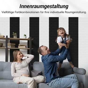 Акустичні панелі TONOR у вигляді цегли, самоклеючі шумопоглинаючі плити для стін (18 шт, 30x30x0,9 см), чорні — для звукоізоляції та декору кімнати