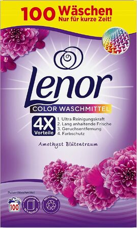 Пральний порошок Lenor Amethyst Blütentraum для пральних машин, 6.5 кг, 100 прань