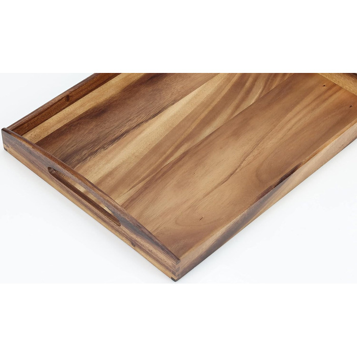 Zassenhaus Serving Tray Wood | 53×41×7cm | Tea Tray & Breakfast Board Wood | 2-Piece Set | Made from Sustainable Acacia | Snack Board | Easy to Clean | Robust | 28 x 20 cm