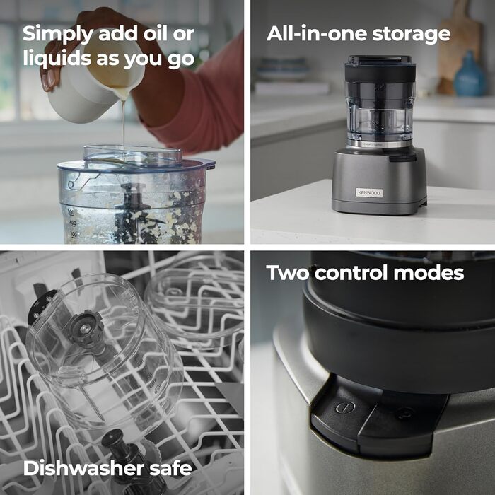 Електричний міні-подрібнювач Kenwood Easy Chop CHP61.100WH, білий, 800 Вт, 0,5 л