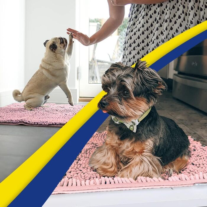 Килимок для дому Muddy Mat® з мікрофібри, швидковисихаючий, антиковзний, 19'x30' (61 x 91 см), світло-рожевий