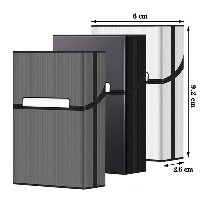 Металеве тютюнопакувальник LiRiQi на 20 сигарет з магнітною застібкою, для чоловіків