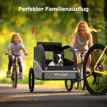 Фаркоп для велосипеда з собакою - Складаний фаркоп для собак до 40 кг з відбивачами, сумісний з електровелосипедами, чорний (сірий)