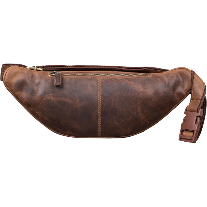 STILORD Велика шкіряна сумка на пояс Cognac - Вантажна сумка на ремінь для чоловіків, жінок та дітей - Ретро поясна сумка для бігу, фестивалів, подорожей Caspar (Soria - Коричнева)