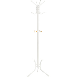 SONGMICS 182 cm Height Wardrobe Rack, Stable Metal Clothes Rack, White, RCR19W (53.5 x 53.5 x 178H cm, Pearl White)